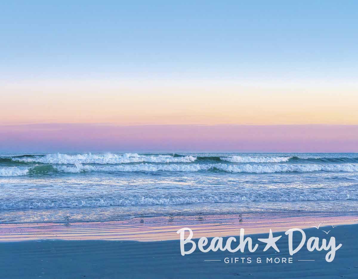 Ocean waves along the Wildwood beach at sunrise